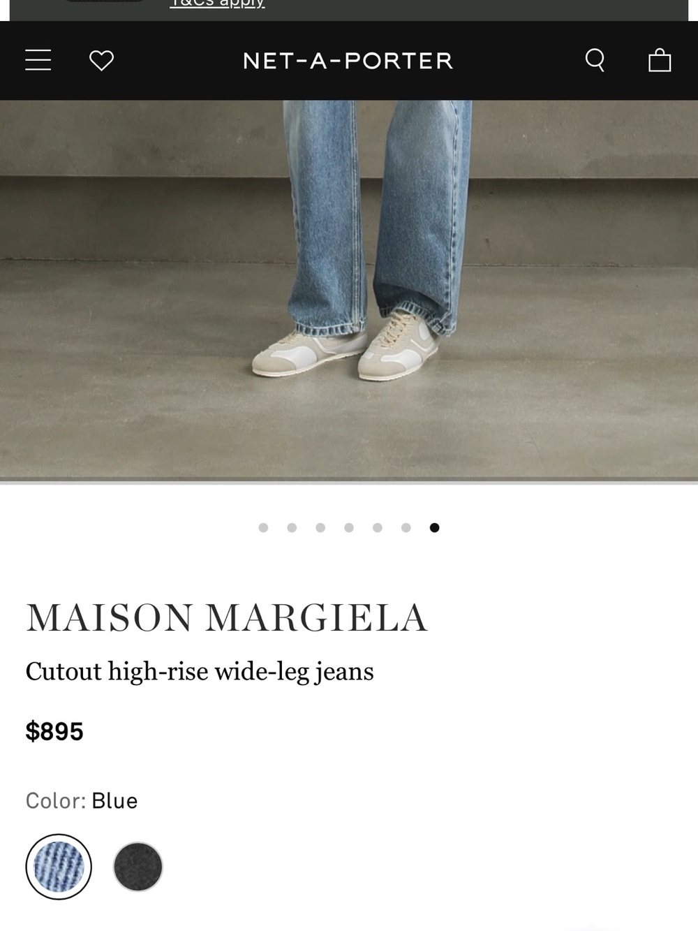 Maison Margiela cutout high rise wide leg jean - Picture 4 of 6